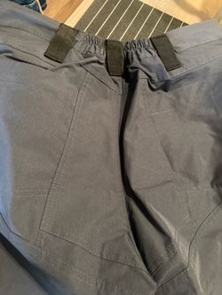 Blue  Elastic Waist Cargo Pants