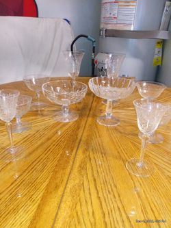 mid-century Russian Crystal, Assorted Candy Dish's And Glass Collection For