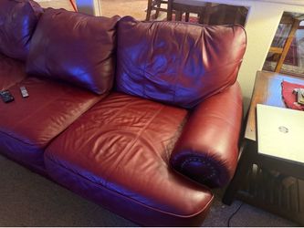 8 foot premium leather Lane couch