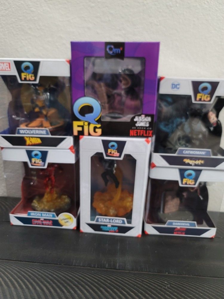 Q Fig Bundle Lot Of 6. New Never Opened. Ironman box is slightly damaged. Please see the picture. OBO