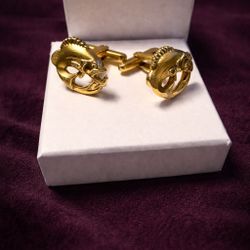 Vintage Hickok USA Gold-Tone Fish Cufflinks – Mid-Century