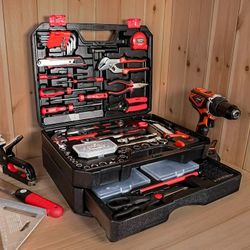 KingTool 325 Piece Home Repair Tool Kit, General Home/Auto Repair Tool Set, Toolbox Storage Case with Drawer, General Household Tool Kit - Perfect for