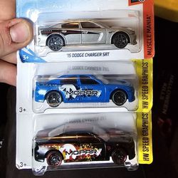 3 Set Of Dodge Charger SRT Hotweels. 
