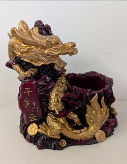 Resin Dragon Incense/Candle Holder