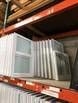 White Aluminum Framed Windows and doors– Lot