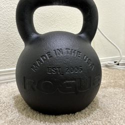 ROGUE FITNESS 80LB KETTLEBELL - POWDER COATED DUCTILE IRON - LIKE NEW