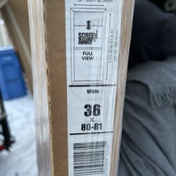 Storm  Door Retractable Screen  White 36"