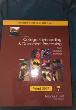 college keyboarding & document processing 10th edition word 2007 (shoot me an offer)