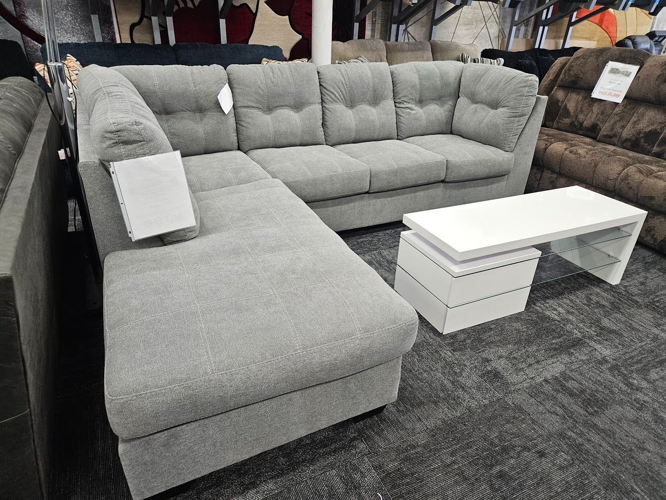 New Ashley Marleton gray color sectional special