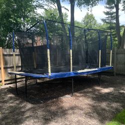 Backyard Trampoline with Safety Enclosure - Complete