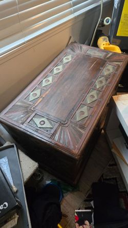 Beautiful hand carved blanket chest
