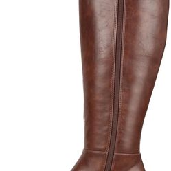LifeStride Womens Reese Western Tall Riding Boots Chestnut 9 M
