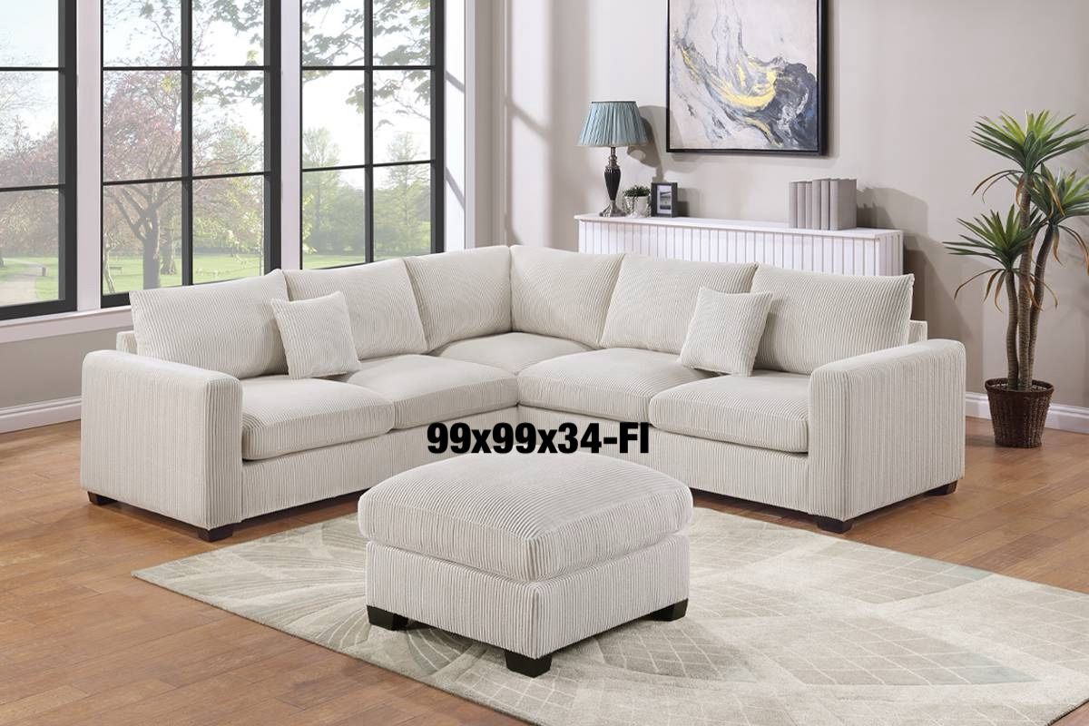 $499 Sectional With Ottoman