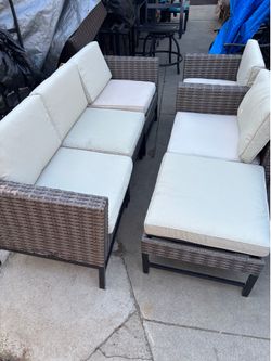 Sectional patio sofa