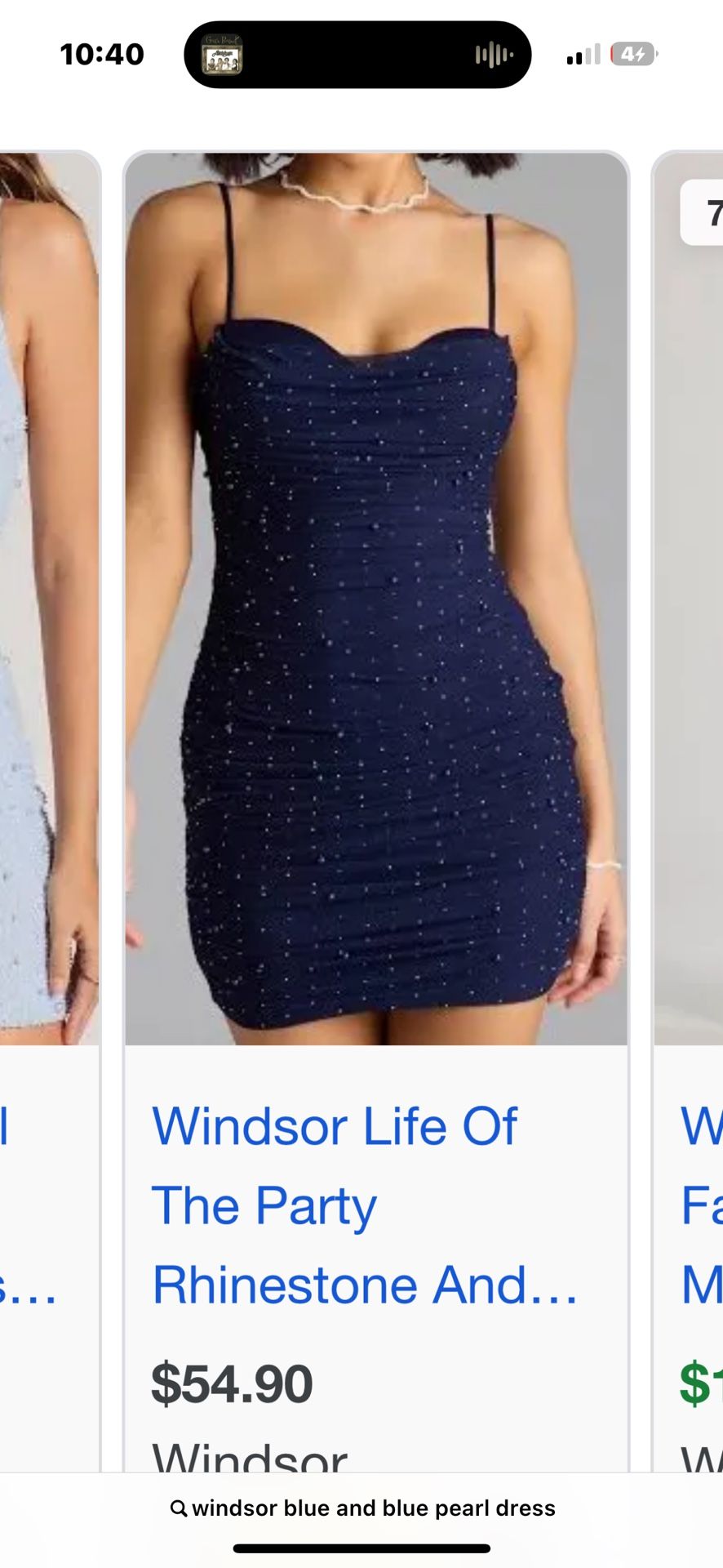 Medium Blue Windsor Dress