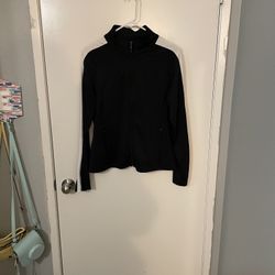 Prospirit Black Athletic Jacket with White Sleeves and Pockets