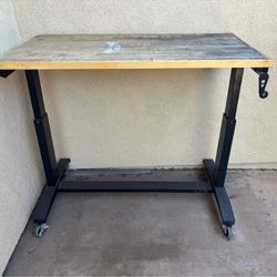Husky adjustable height work table
