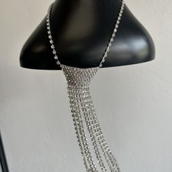 Collar De Corbata De Brillantes