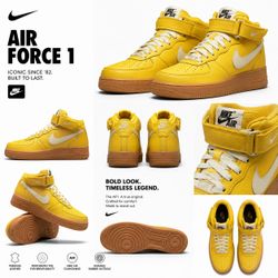 Nike Air Force 1 High – Amarillo/Blanco