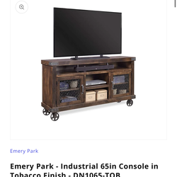 Emery Park - Industrial 65in Console in Tobacco Finish - DN1065-TOB