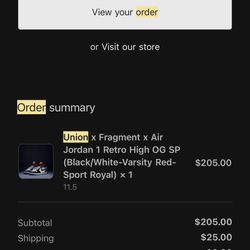 Union x Fragment Air Jordan 1