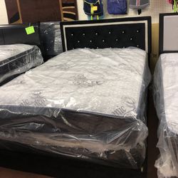 New Full Size Bed With New Mattress And Boxspring Included