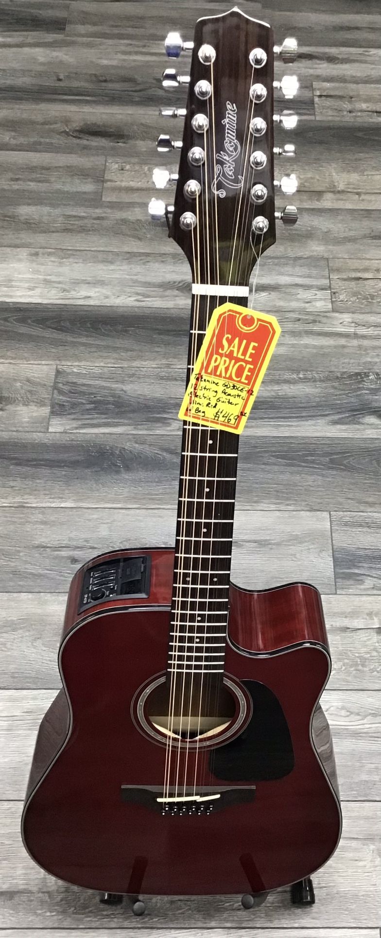 Takamine GD30CE-12 12 String Acoustic Electric Guitar Wine Red W/ Bag