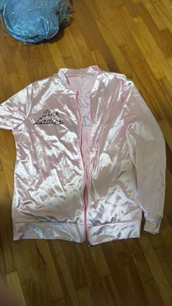 Pink Ladies Satin Bomber Jacket