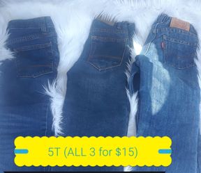 Youth 5T Jeans $15 for ALL 3