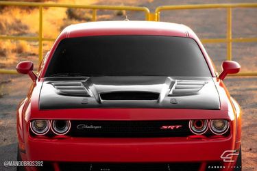 Blemished 2008-2023 Dodge Challenger Carbon Creations Viper Look Hood - 1 Piece