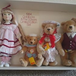 Gibson Goldilocks And The 3 Steiff Bears SIGHNED BY OTTO STEIFF