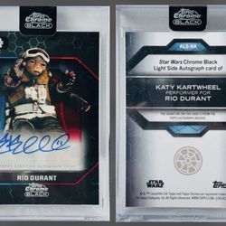 2024 Topps Chrome Black Star Wars - Katy Kartwheel - Red/Blue Light Side Autograph  /99