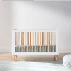 Babyletto Lolly White & Wood 3-in-1 Convertible Crib