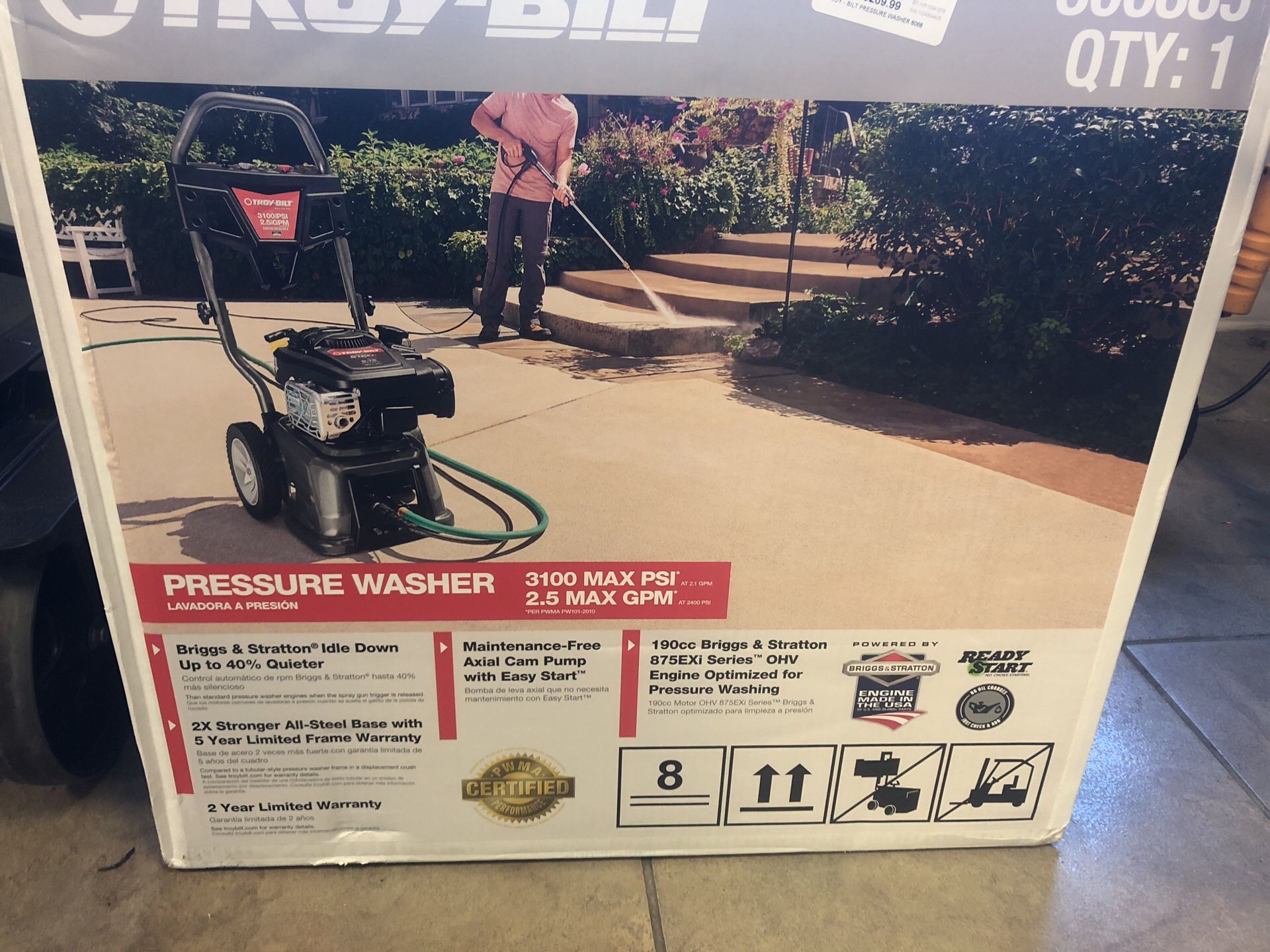 Troy bilt pressure washer