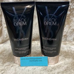 Black Opium YSL Yves Saint Laurent 2X Shimmering Moisture Fluid For Body 1.6 Fl. Oz. 50 Ml.