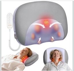 JZBRAIN Neck Massager Pillow with Heat : Cordless Neck Massager for Pain Relief Deep Tissue - Rechargeable Massage Pillow 3 Intensity & Heating Daily