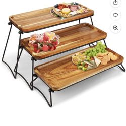 3-Tier Cupcake Stand & Towers Serving Tray for Party, it’s available as long as you can see it. Acacia Wooden Dessert Table Display Set, Decorative Ti