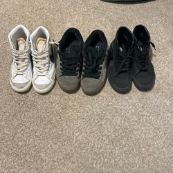 Nike, Vans, and Etnies Shoes 
