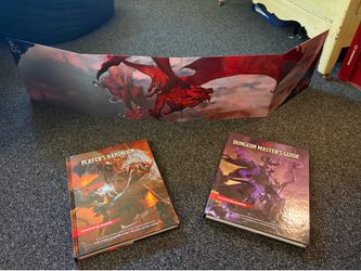 D&D 5th edition Books and DM screen