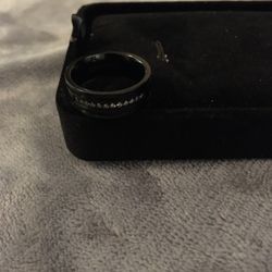 Stainless Steel Diamond Ring 