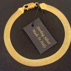 18k Gold Plated /Sterling Silver Made In Italy