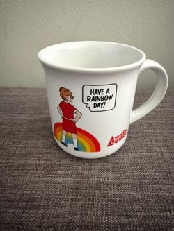 Vintage 1982 Orphan Annie “Have a Rainbow Day” Coffee Mug by Applause