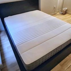 Very Nice Queen Ikea Malm Bed Frame with Ikea Haugsvar Mattress 