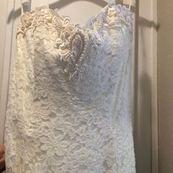 Ivory Wedding Gown w/ jacket Sz12