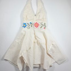 Mexican Embroidered Toddler Halter Dress 12-18M