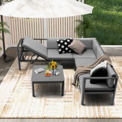 Aluminum Outdoor Sectional Patio Furniture Set