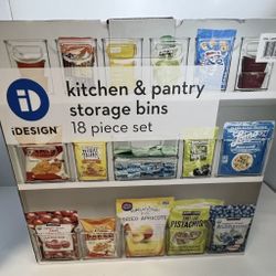 Kitchen & Pentry Storage bins 18 Piece Set