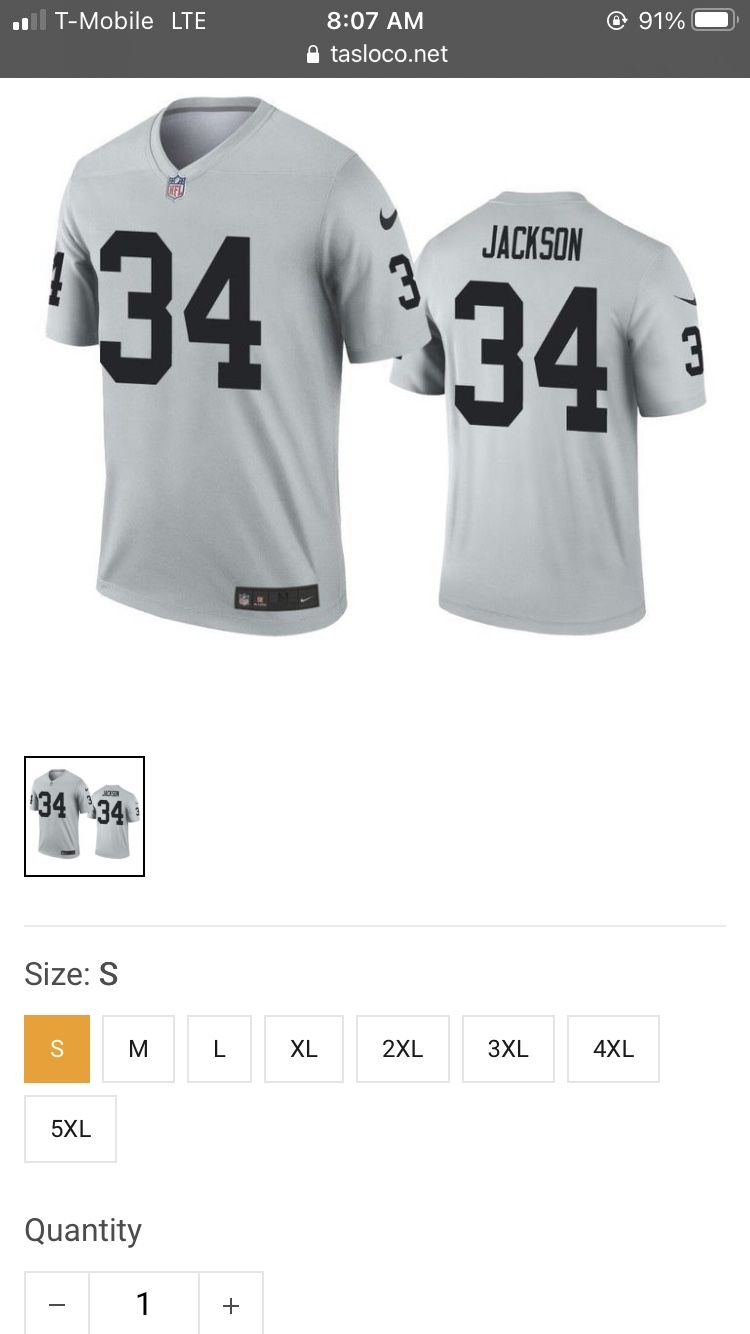 Raiders Bo Jackson Jersey 