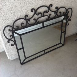 Scrolled Iron Mirror 40x36