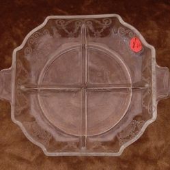 Indiana Glass "Lorain" pattern 4-part relish dish